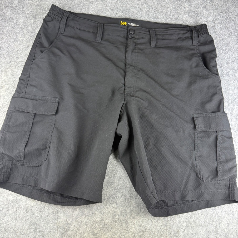 Lee Mens Performance Cargo‎ Shorts Black Size 44 Quick Dry Hiking Outdoor